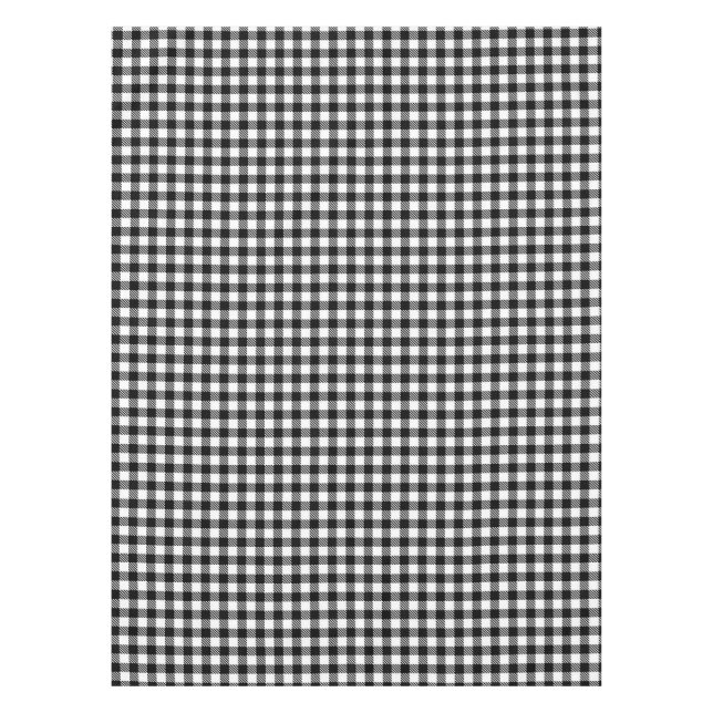 Schwarz-Weiß-Gingham-Prüfmuster Tischdecke (Vorderseite)