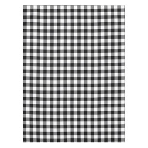Schwarz-Weiß-Gingham Tischdecke