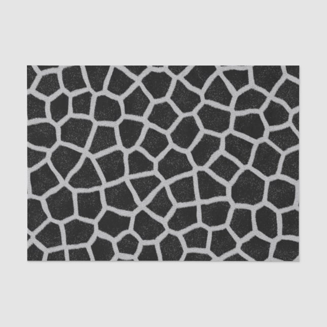 Schwarz-Weiß-Giraffe drucken Seidenpapier (Vorderseite)