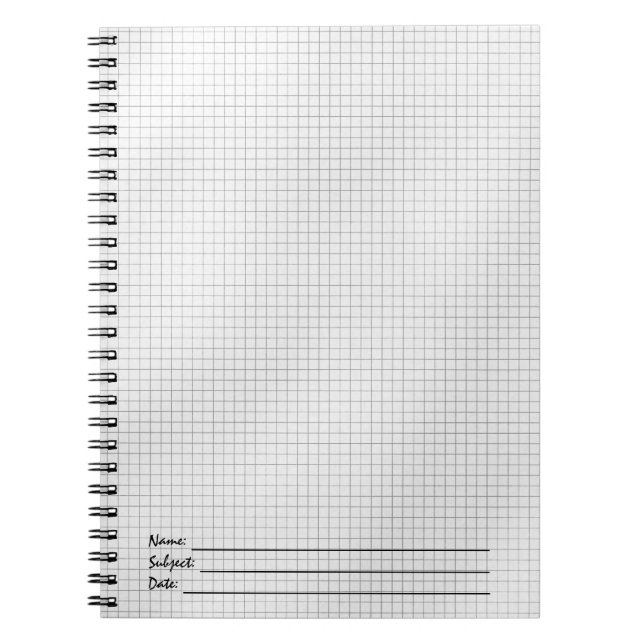 Schwarz-Weiß-Gittermuster auf Papier Notizblock (Vorderseite)
