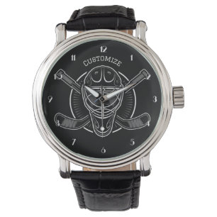 Schwarz-Weiß-Goalie Armbanduhr