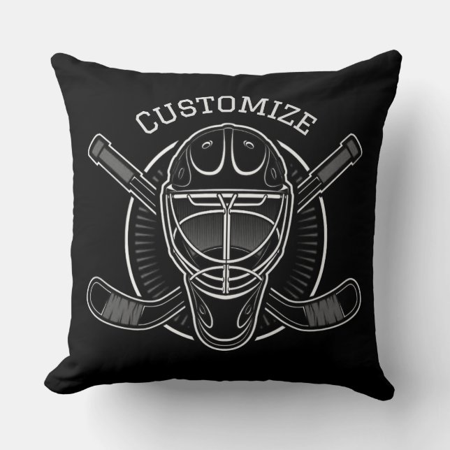 Schwarz-Weiß-Goalie Kissen (Vorderseite)