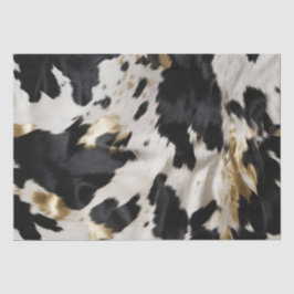 Schwarz-weiß Gold Cowgirl Cowhide Seidenpapier