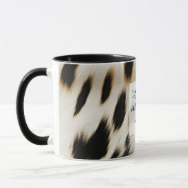 Schwarz-weiß Gold Cowhide Tasse