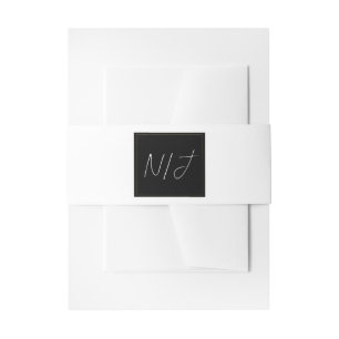 Schwarz Weiß Gold Moderne Minimalistische Elegante Einladungsbanderole