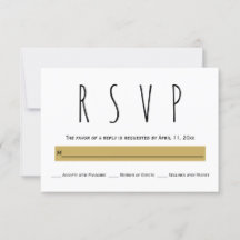 Schwarz, weiß, Gold Typografie moderne Hochzeit RS