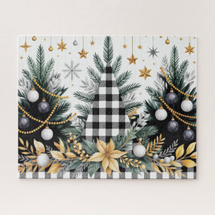 Schwarz/Weiss/Goldene Weihnachtsbäume