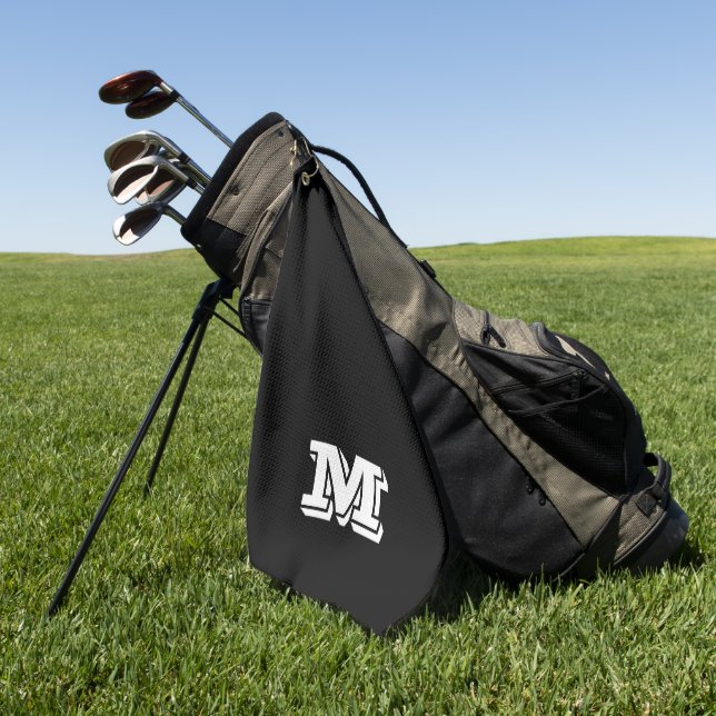 Schwarz-Weiß-Golf-Handtuch Golfhandtuch (Gras)
