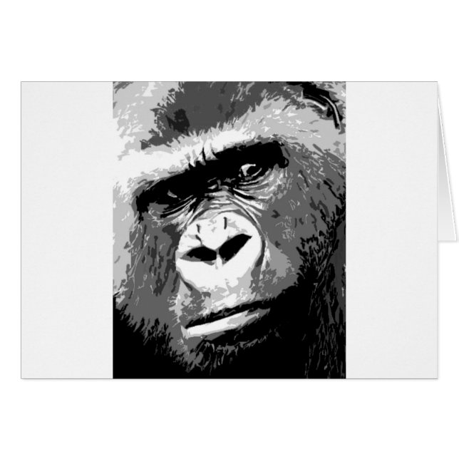 Schwarz-Weiß-Gorilla (Vorderseite (Horizontal))