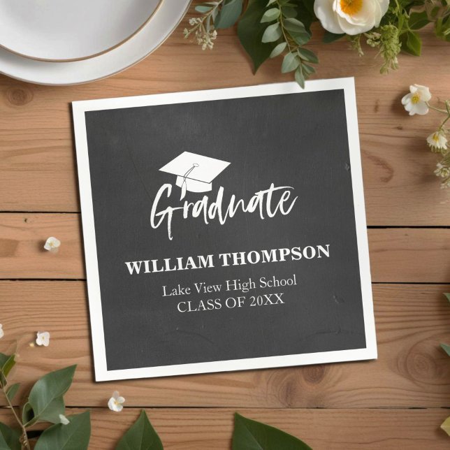 Schwarz-Weiß-Grad-Party Serviette (Von Creator hochgeladen)