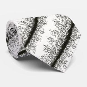 Schwarz-weiß grafisches Grunge-Stil-Muster Krawatte