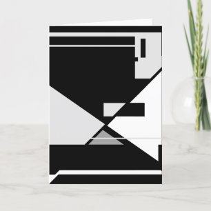 Schwarz-weiß-grau-Abstraktes MCM-Design Karte