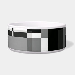 Schwarz-weiß Grau Moderne Coole Abstrakt Geometrie Napf