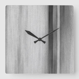 Schwarz-weiß Grau-Moderne Quadratische Wanduhr