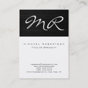 Schwarz-weiß Grau Moderne Schlichte Visitenkarte