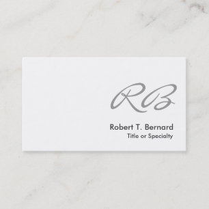 Schwarz-weiß-Graue Monogram Consultant-Visitenkart Visitenkarte