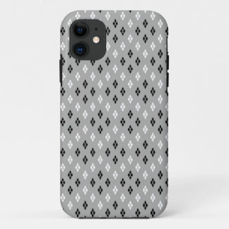 schwarz-weiß-graues geometrisches feines Muster Case-Mate iPhone Hülle