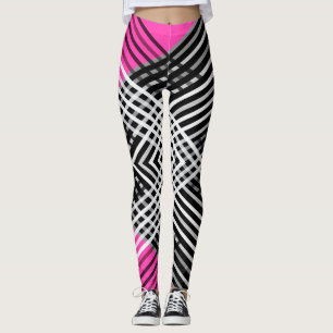 Schwarz-Weiß-Graustreifen auf einem Streifen Leggings