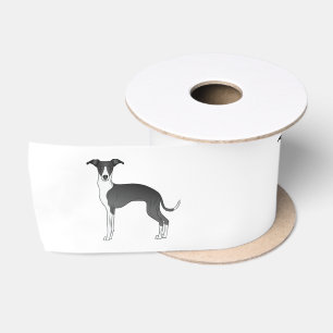 Schwarz-Weiß-Greyhound-Hunde Satinband