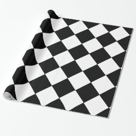 Schwarz-Weiß-großes Karton-Muster Geschenkpapier