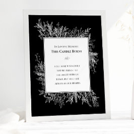 Schwarz-Weiß-Grün Hochzeit dieser Kerzenbrunnen Poster