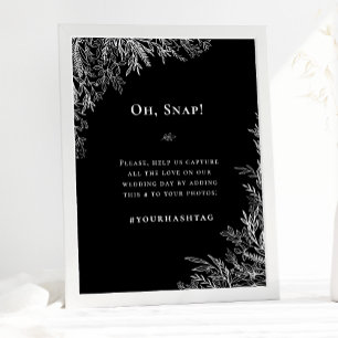 Schwarz-Weiß-Grün-Hochzeitstag Poster