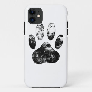 Schwarz-Weiß-Grunge Dog Paw Print title_seo2