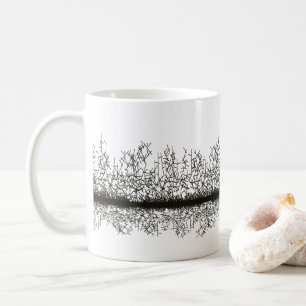 Schwarz-weiß-Grunge-Muster Kaffeetasse