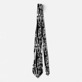 Schwarz-weiß Grunge Pattern Unisex Neck Tie Krawatte