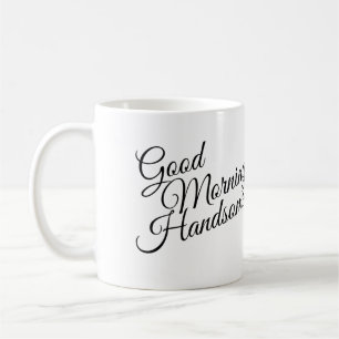 Schwarz-Weiß guter Morgen schöne Tasse