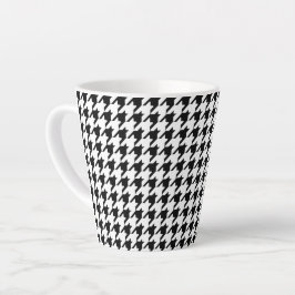 Schwarz-Weiß-Hahnentrittmuster Milchtasse
