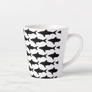 Schwarz-Weiß-Haifischfisch Milchtasse