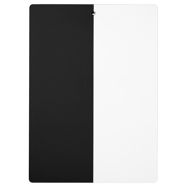 Schwarz-Weiß-Halbschrift und Halbgrafik Klemmbrett (Rückseite)
