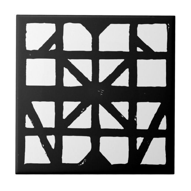 Schwarz-Weiß-Halbzeitschrift Fliese (Vorderseite)