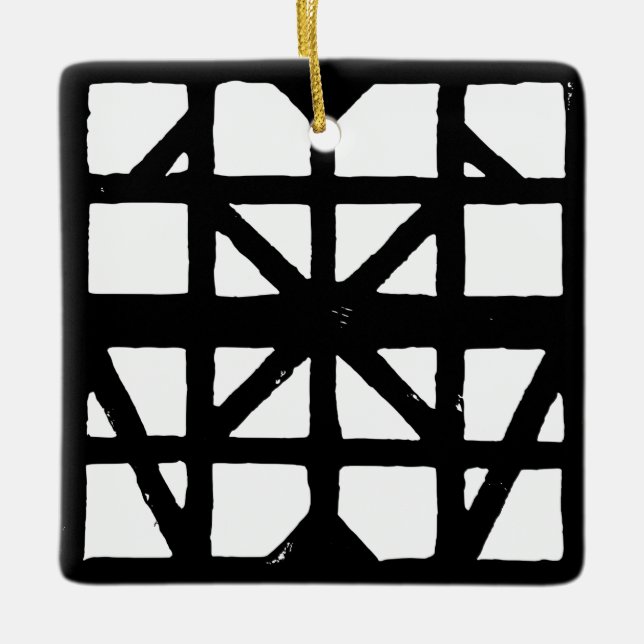 Schwarz-Weiß-Halbzeitschrift Keramikornament (Vorderseite)