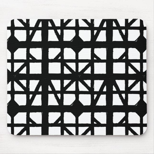 Schwarz-Weiß-Halbzeitschrift Mousepad (Vorne)