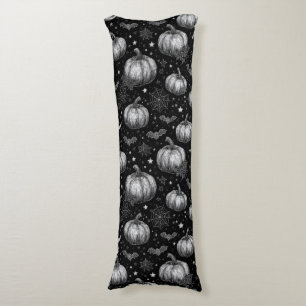 Schwarz-Weiß-Halloween-Kürbis, Bat, Spiderweb Seitenschläferkissen