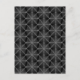 Schwarz-Weiß-Halloween-Spider-Webs Postkarte