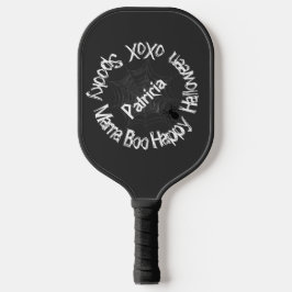 Schwarz-Weiß Halloween Spooky Mama Beängstigend Mo Pickleball Schläger