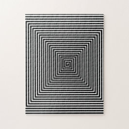 Schwarz-Weiß-Hallway Vortex | optische Illusion