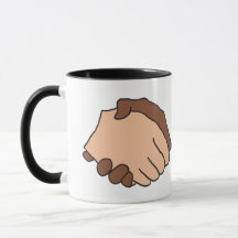 Schwarz-Weiß-Handshake Anti-Rassist