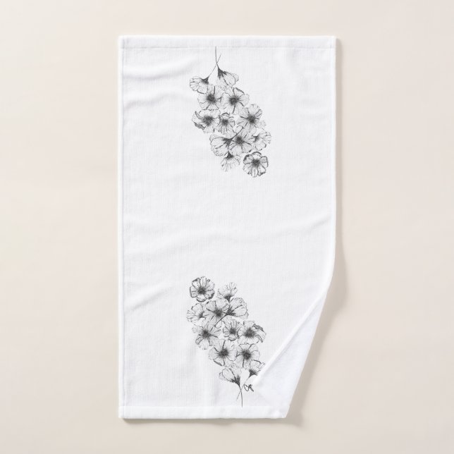 Schwarz-Weiß-Handtuch Handtuch (Handtuch)