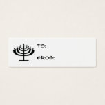 Schwarz & Weiß Hanukkah Menorah Geschenk Tags<br><div class="desc">Schwarz & Weiß Hanukkah Menorah Geschenk Tags.</div>