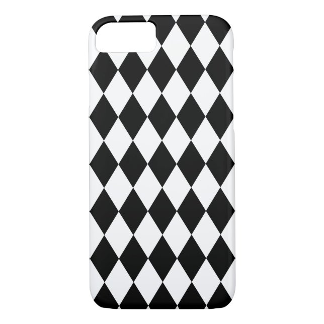 Schwarz-Weiß-Harlequin Case-Mate iPhone Hülle (Rückseite)