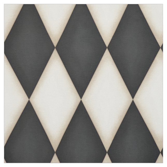 Schwarz-Weiß-Harlequin-Muster (mittlerer Maßstab) Stoff (Muster)