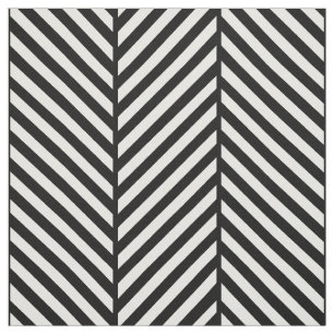 Schwarz-Weiß-Herringbone Große Skala Stoff