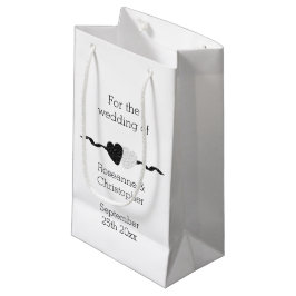 Schwarz-Weiß-Herz-Design Hochzeit Kleine Geschenktüte