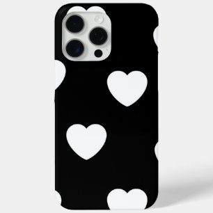 Schwarz-Weiß-Herz-Muster Case-Mate iPhone Hülle