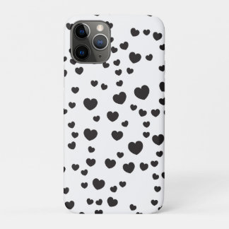 Schwarz-Weiß-Herz-Muster Case-Mate iPhone Hülle