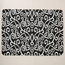 Schwarz-Weiß-Herz-Muster Sherpadecke
